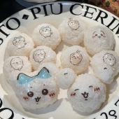 两份 包邮 厚度0.06mm透明饭团寿司鸡蛋卡通表情糯米纸林记定制