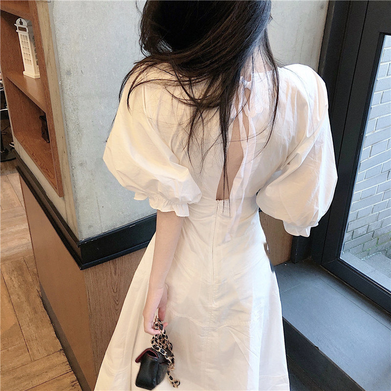 高档2025早秋超仙女甜美v领连衣裙