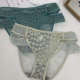 越南风格 碎花蕾丝三角裤 蝴蝶结柔软气质纯棉档低腰镂空女内裤