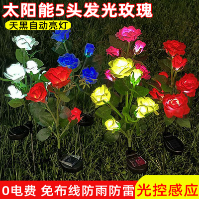 新款太阳能仿真花灯户外装饰