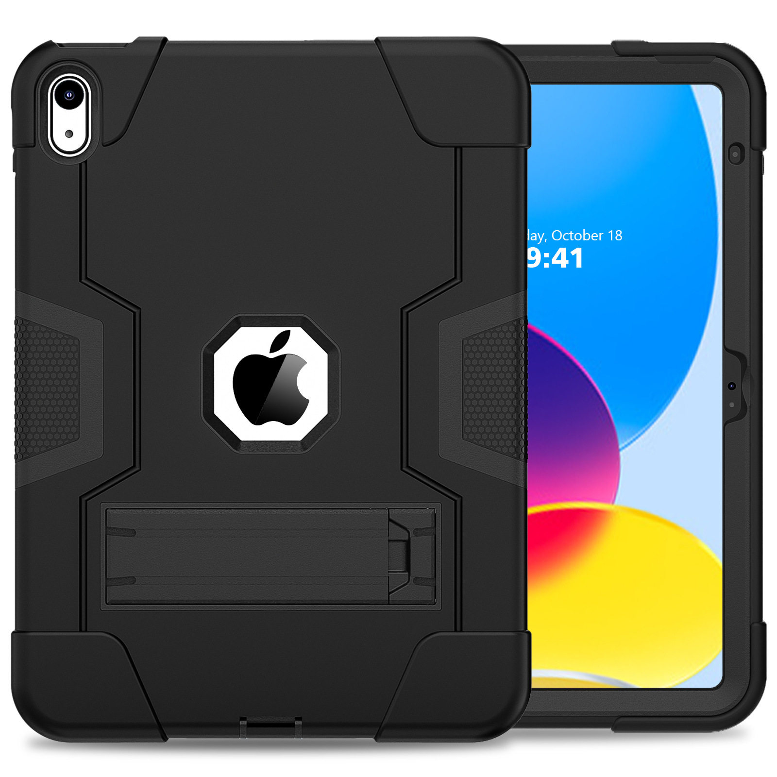 适用新款平板iPad 10th通用平板保护套2022热卖款撞色支架iPad套