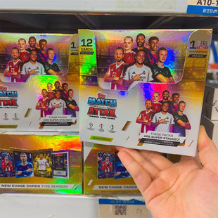 正版授权2025-26 Topps欧冠Match Attax补充包12张入收藏卡周边