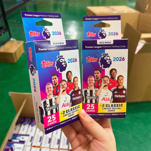 正版授权2025-2026英超足球收藏卡挂盒topps系列生日礼物新年礼物