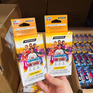 正版授权2025-26 Topps欧冠Match Attax挂盒12入球星卡周边收藏卡