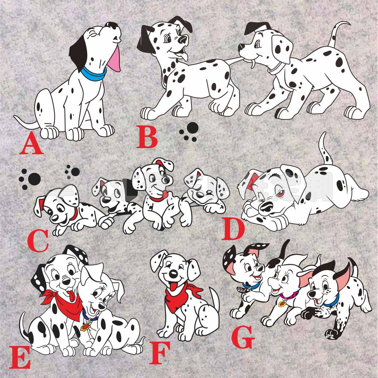 划痕贴  可爱小狗 卡通史努比 snopy斑点狗反光镜拉手贴 加油箱贴