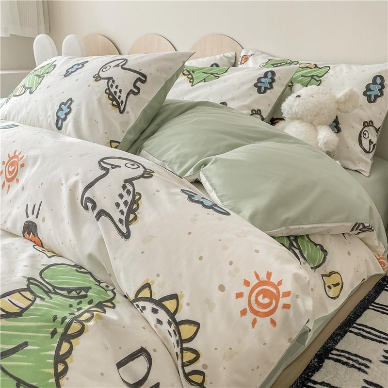 2024春季13372全棉四件套小清新系列田园1.8m床笠款四件套调皮