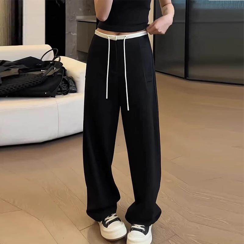 松弛感弯阔腿裤女大码新款梨形身材胖妹妹mm显瘦抽绳,女装/女士精品,休闲裤,淘宝优惠券,粉丝福利购,淘宝优惠卷