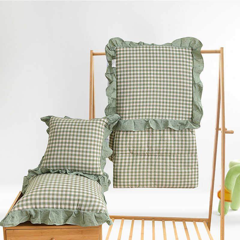 新款法式大花边抱枕被子二一全棉色织水洗棉午睡毯子可折叠枕头,居家布艺,抱枕被,淘宝优惠券,粉丝福利购,淘宝优惠卷