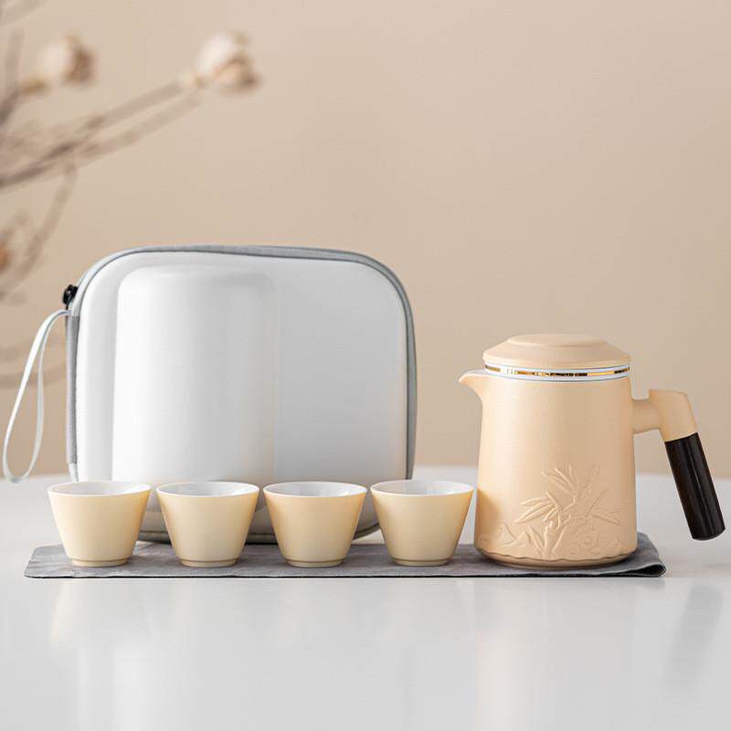 旅行茶具便携式一壶四杯露营茶具快客杯商务随手礼品定小套装logo