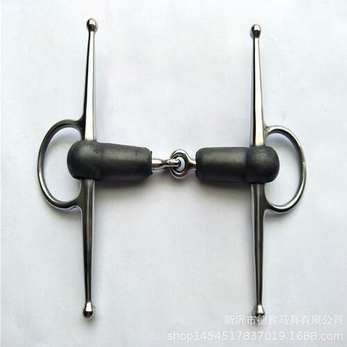 厂家供应英式/美式/衔铁马口衔马术用品马术口橡胶马衔铁嚼子