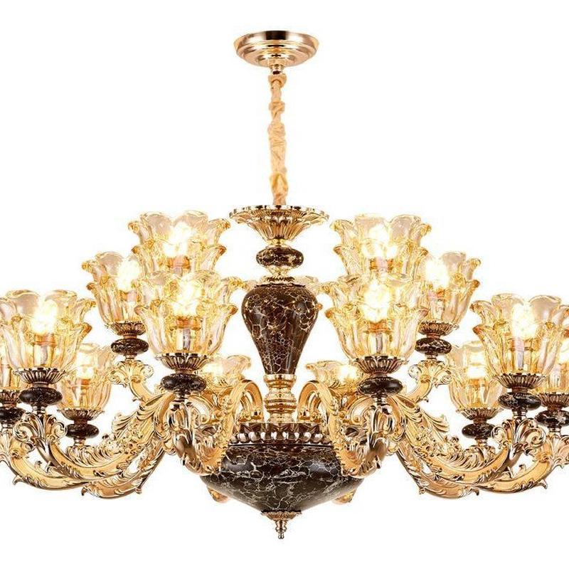 热销欧式轻奢吊灯客厅灯奢华大气现代简约法式陶瓷卧室锌合金别墅