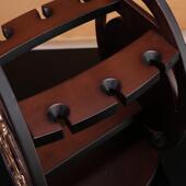 菊傲秋霜酒架酒瓶红酒杯架倒挂架酒吧架创意墙上酒柜挂杯架家用