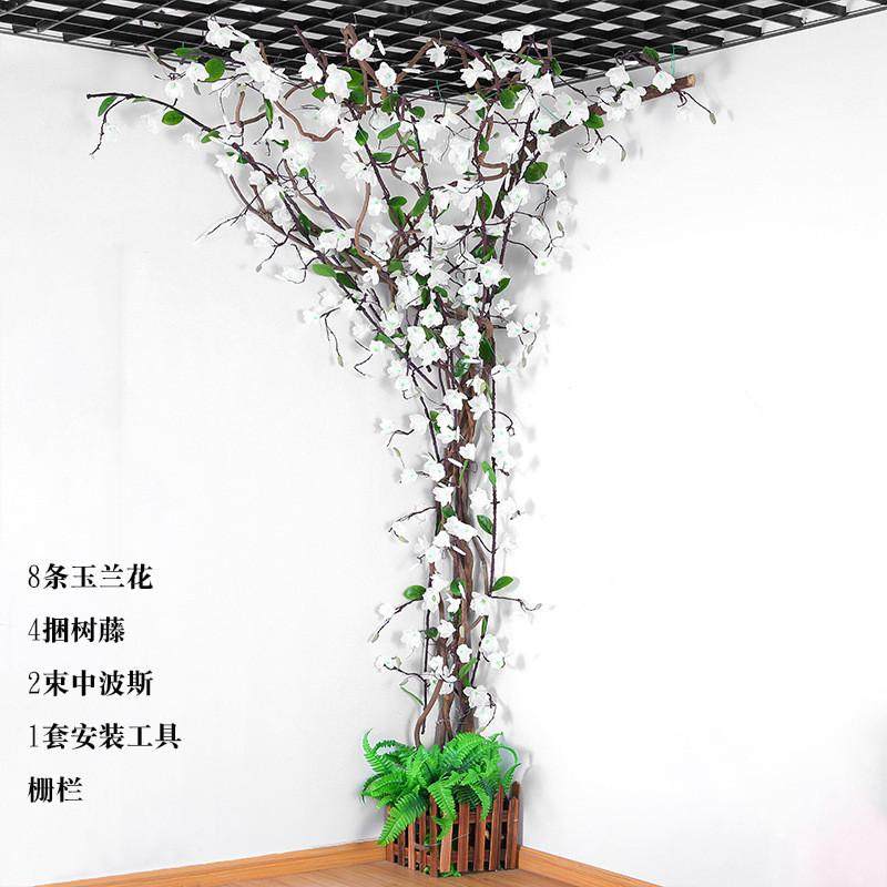 2023新款树大型树藤婚庆花枝塑料装饰假客厅绿植枯藤树藤批发