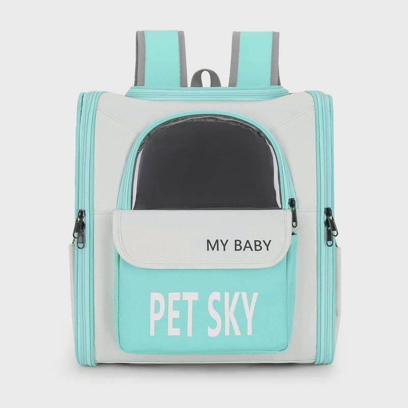 新款宠物包包猫咪外出便捷双肩包时尚撞色大容量透气猫包结实耐用