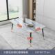 餐桌家用小户型现代简约餐桌北欧吃饭桌大理桌子长方形玻璃石色