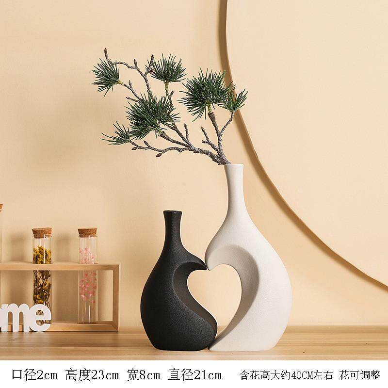 欧式插花陶瓷花瓶客厅酒柜高档简约高颜值养绿植轻奢民宿玄关摆件