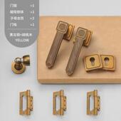 新中式 复古房间门胡桃木实木门把手室内卧室门锁通用型静音磁吸锁