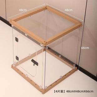 透明狗围栏宠物围栏室内阳台小型犬狗狗可拆卸防家用越狱网红款