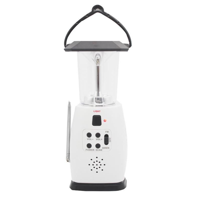 FM收音机手摇发电太阳能收音机应急充电户外野营灯充电露营灯