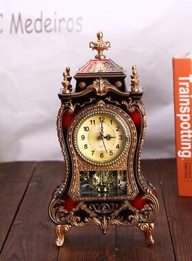 首台钟仿古座钟客厅装饰钟静音扫秒钟表16欧式音乐报时f015