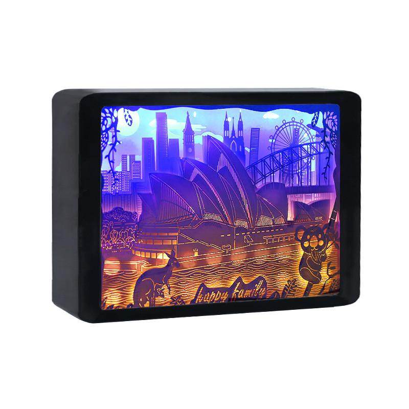 3d光影纸雕艺术摆件卧室装饰氛围led灯广告创意礼品剪纸小夜灯,家居饰品,DIY亲子装饰画,淘宝优惠券,粉丝福利购,淘宝优惠卷