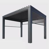 凉棚遮阳棚可直销铝合金凉亭翻转百叶凉亭室外移动廊架房子阳光房