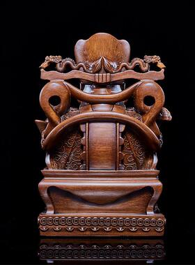 木纹树脂工艺品摆件客厅办公室财神爷中式家居装饰品开业礼品