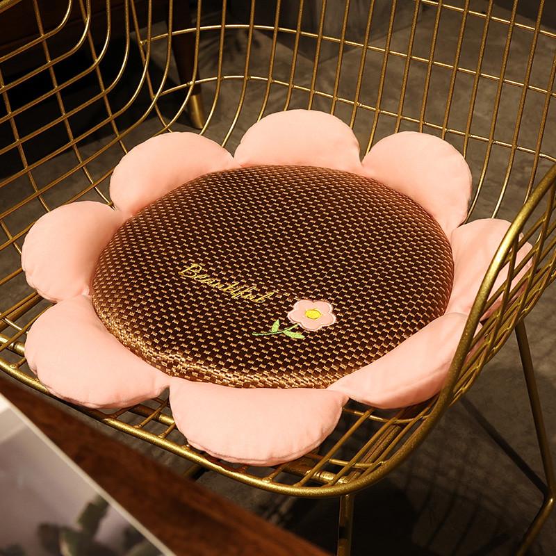 7l8k久坐乳胶坐垫屁垫透气凉垫冰垫椅子垫办公室花朵板凳座垫屁股