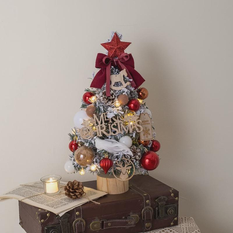 新款圣诞树产品带灯发光圣诞节桌面摆件装饰用品christmas迷你树