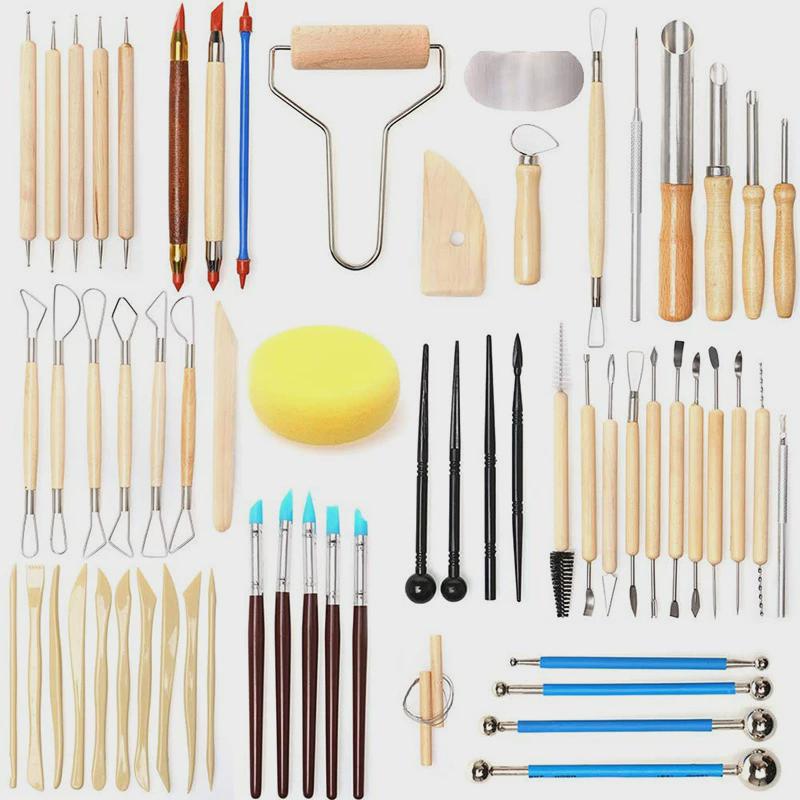 61件套陶泥工具组合套装多款塑市diy陶艺制作雕刻工具工厂店