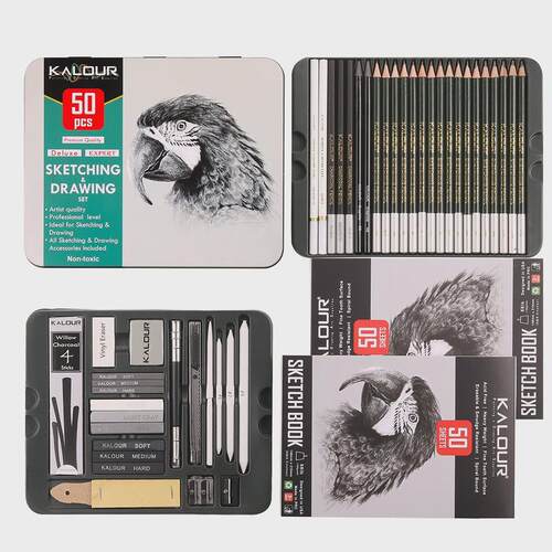 新品52绘画素描套装初学者美术件铅笔素描铅笔套装