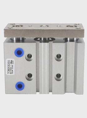 小型气动三轴三杆带导杆气缸TCM/MGPM12/16/20/25X30-50X75*100