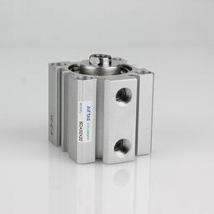 sda32气缸亚德客薄型16x10b缸径20/30/40/50/60/70sdaj可调行程