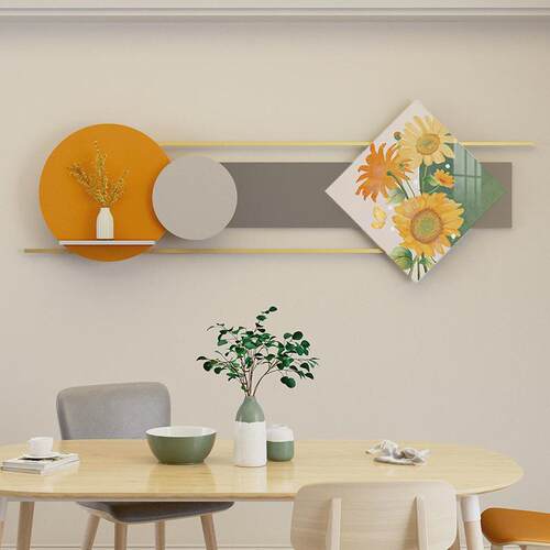 创意立体组合壁挂画艺术装饰画走廊餐厅墙面装饰金属壁饰置物架