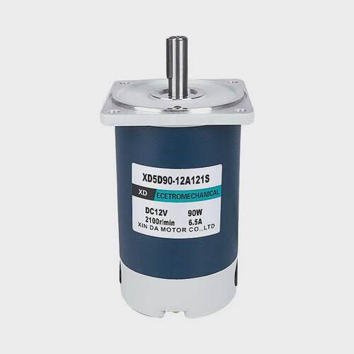 信达12v24v永磁直流电机90w光轴1800转3000微型高速电动机转马达