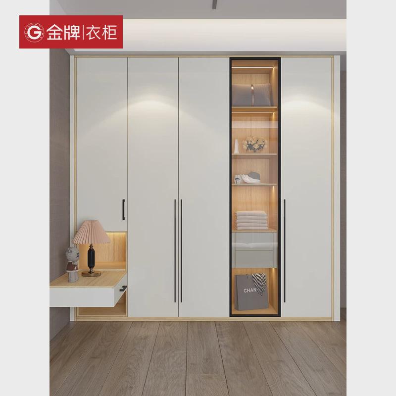 hf2x衣柜衣帽间推拉门走入式简花语系列实木颗粒板衣柜定制