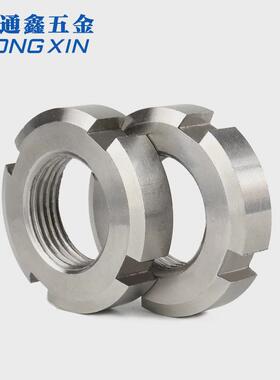 304圆螺母开槽不锈钢 m14m16m18m20m22m24m25m27m30m33m36m39*1.5