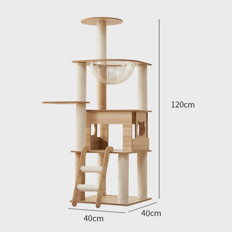 猫爬架太空舱猫爬架子宠物猫爬梯猫窝猫树一体木质猫架猫跳台