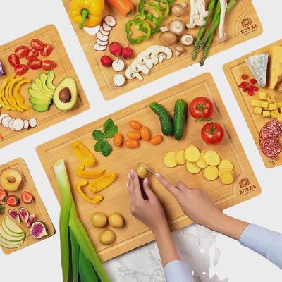现货竹菜板砧板套装案板家用厨房加厚水果案板竹木切菜板三件套