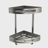 三角架镀灰浴室转角架304不锈钢水卫生间壁挂收纳多层置物架