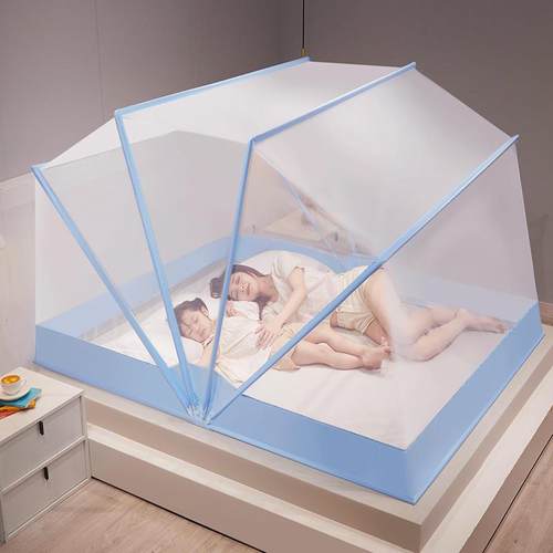 加高免安装六股无底便捷折叠蚊帐固定卡槽子母床宿舍上下铺蚊帐