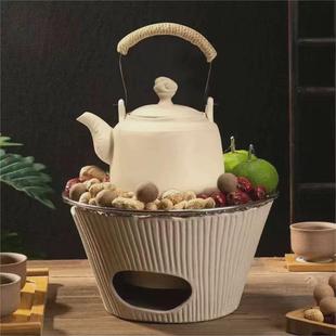 家用碳炉茶炉电陶炉陶壶烤奶煮茶壶 围炉煮茶罐罐茶煮茶器茶杯套装