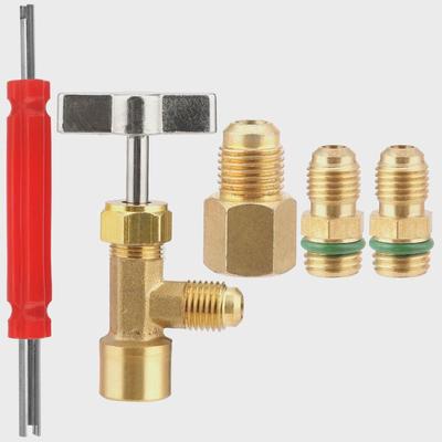 跨境r1234yf汽车空调制冷剂雪种冷媒开瓶器加氟转换接头tt12lh14+