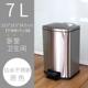 大号不锈钢垃圾桶家用卫生间脚踏式 客厅厨房长筒形办公室脚踩有盖