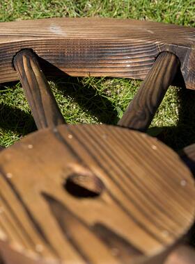 木车轮实木木挂件酒吧装饰车轱辘名宿装修仿古轮木车花车家具轮子