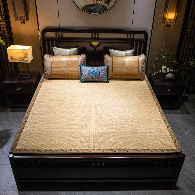 1.3不折叠1.8床直筒1.5竹席2m可订1.35夏天1.2米草Y^竹凉席子可订