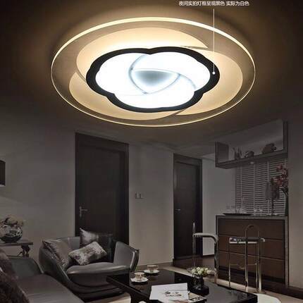 led吸顶灯具圆形卧室灯阳台走廊过道灯超薄客厅灯玫瑰女孩儿童房