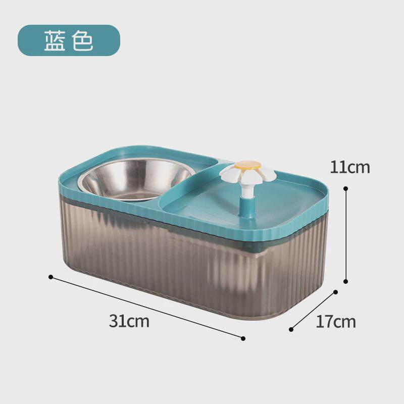 猫自动饮水机智能宠物饮水器喂食喂水过滤双碗不锈钢猫盆宠物食具
