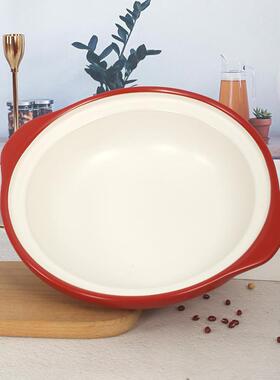 热销f2cz陶瓷酒店红白色砂锅燃浅锅商用大容量鱼头煲明火红色