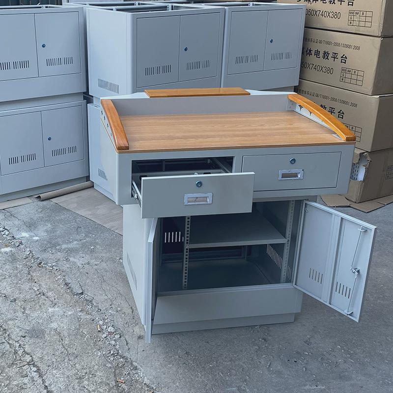 多功能教室讲桌讲桌钢制讲台电教培训多功能多媒体中控台会议室台